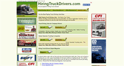 Desktop Screenshot of hiringtruckdrivers.com